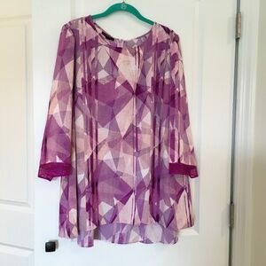 Alfani size 3x purple print top